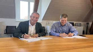 Michael Hänzi, Beratung & Verkauf Talus und Andreas Wyss, Gemeinderatspräsident Kirchberg