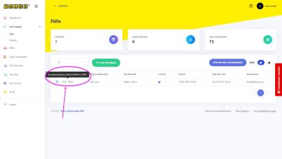 TOK Servicedesk Mouseover Fallbeschrieb