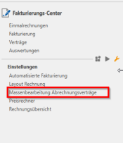 Massenbearbeitung Abrechnungsverträge